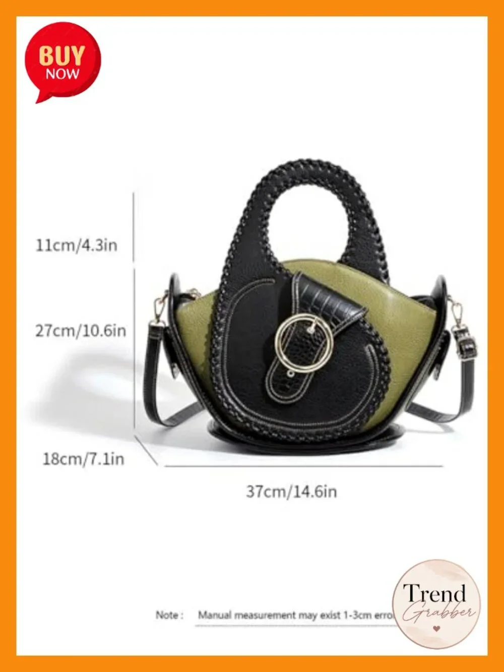 Large Faux Leather Satchel Handbag with Matching Wallet